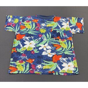 Rare Vintage 90s Shenanigans AOP Flower Beautiful Art Pocket Shirt Medium T